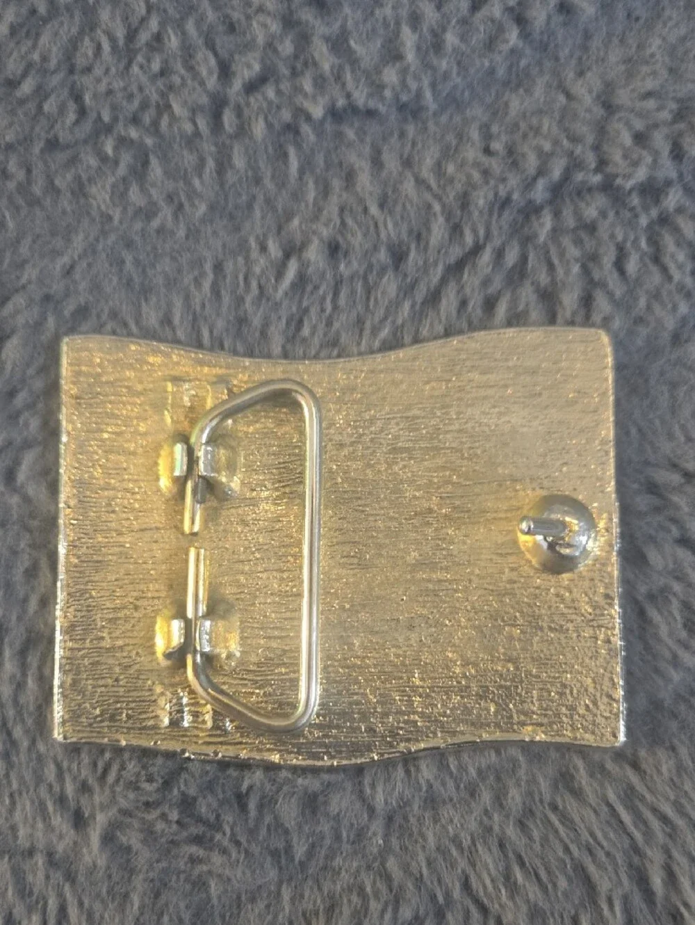 Source Unknown Red, Blue, Gold Bicentennial Belt Buckle - Spirit of '76